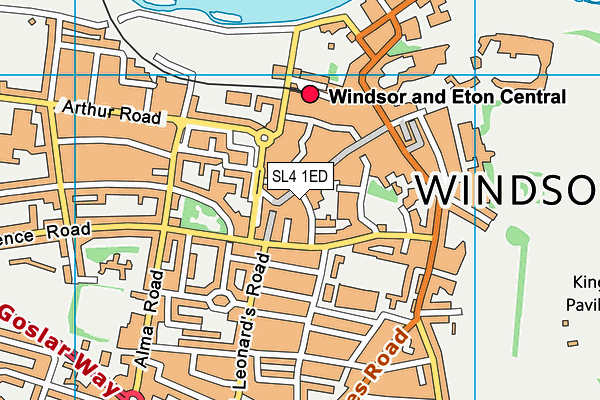 SL4 1ED map - OS VectorMap District (Ordnance Survey)