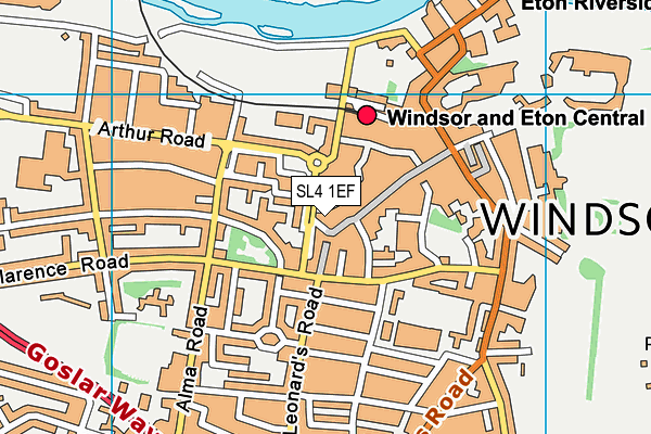 SL4 1EF map - OS VectorMap District (Ordnance Survey)