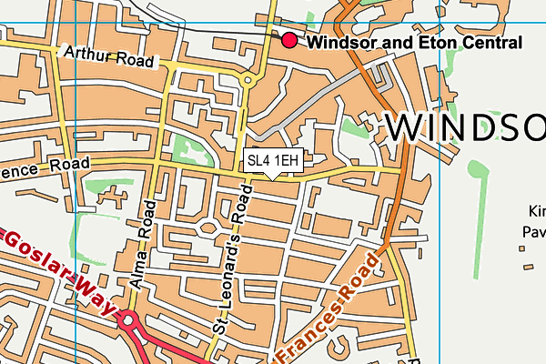 SL4 1EH map - OS VectorMap District (Ordnance Survey)