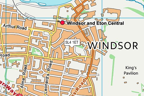 SL4 1ET map - OS VectorMap District (Ordnance Survey)