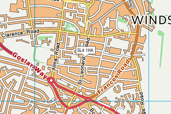 SL4 1HA map - OS VectorMap District (Ordnance Survey)