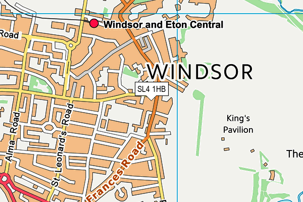 SL4 1HB map - OS VectorMap District (Ordnance Survey)