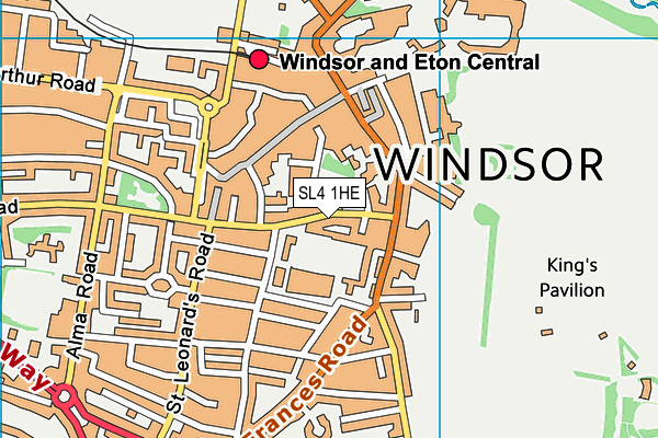 SL4 1HE map - OS VectorMap District (Ordnance Survey)