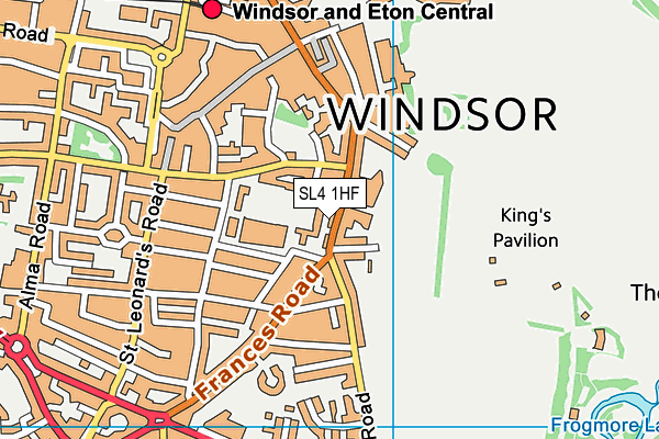 SL4 1HF map - OS VectorMap District (Ordnance Survey)