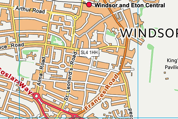 SL4 1HH map - OS VectorMap District (Ordnance Survey)