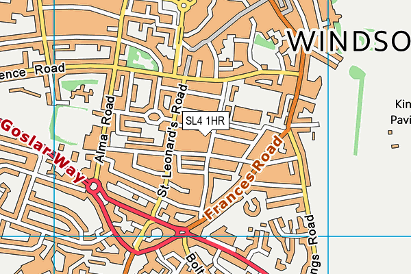 SL4 1HR map - OS VectorMap District (Ordnance Survey)