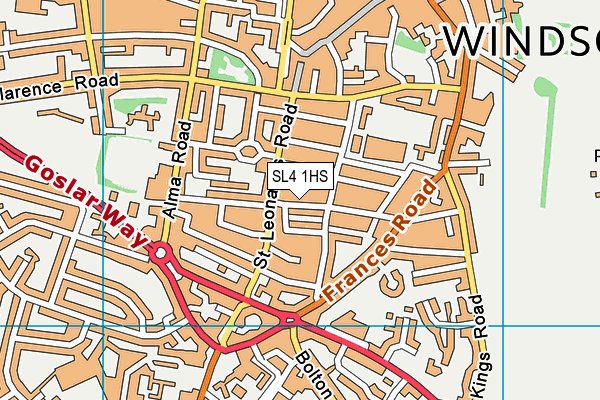 SL4 1HS map - OS VectorMap District (Ordnance Survey)