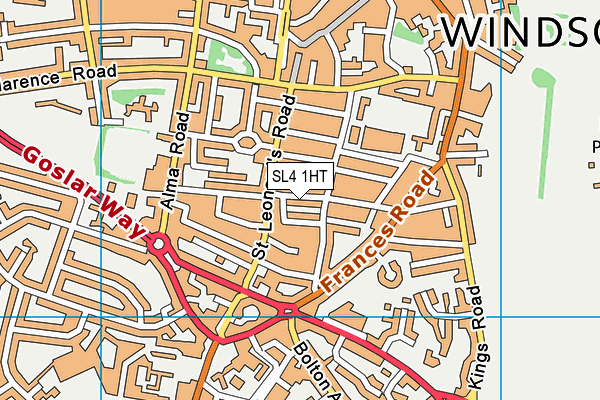 SL4 1HT map - OS VectorMap District (Ordnance Survey)