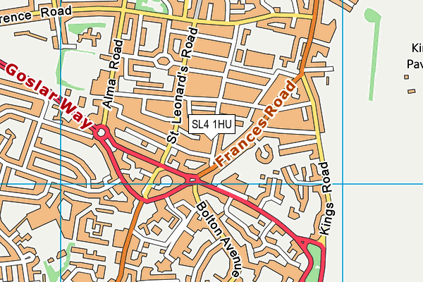 SL4 1HU map - OS VectorMap District (Ordnance Survey)