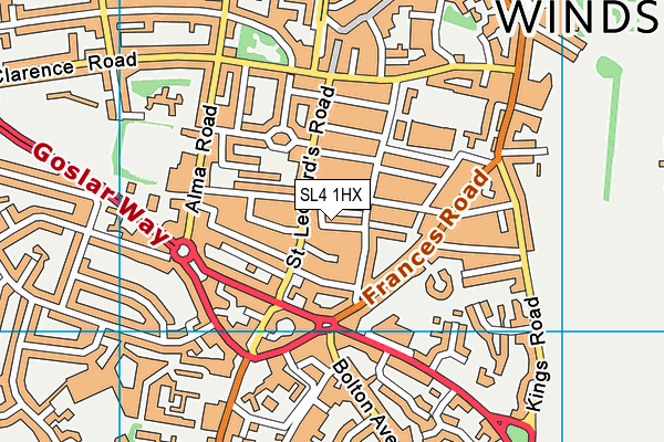 SL4 1HX map - OS VectorMap District (Ordnance Survey)