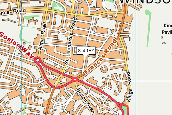 SL4 1HZ map - OS VectorMap District (Ordnance Survey)