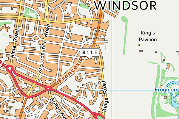 SL4 1JE map - OS VectorMap District (Ordnance Survey)