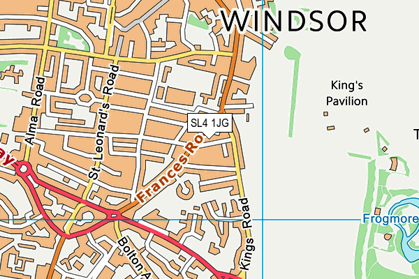 SL4 1JG map - OS VectorMap District (Ordnance Survey)