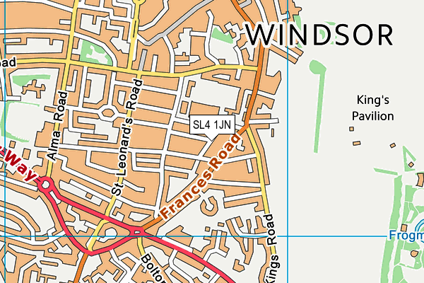 SL4 1JN map - OS VectorMap District (Ordnance Survey)