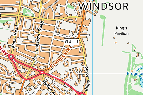 SL4 1JU map - OS VectorMap District (Ordnance Survey)