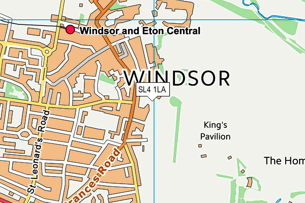 SL4 1LA map - OS VectorMap District (Ordnance Survey)