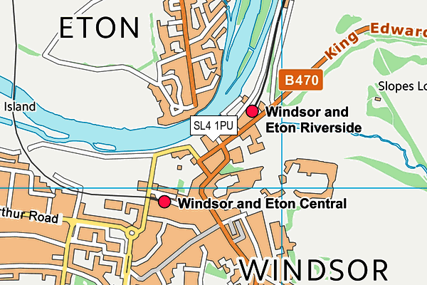 SL4 1PU map - OS VectorMap District (Ordnance Survey)