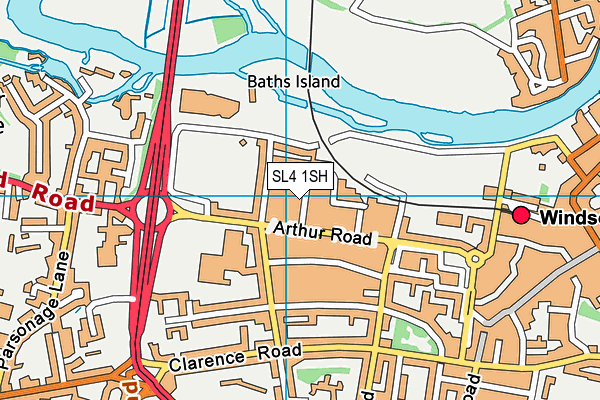 SL4 1SH map - OS VectorMap District (Ordnance Survey)