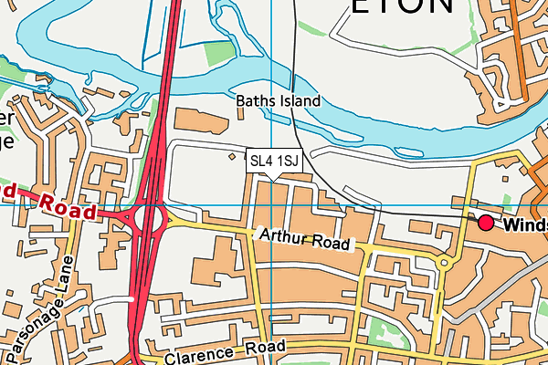 SL4 1SJ map - OS VectorMap District (Ordnance Survey)