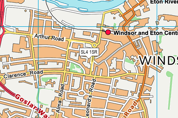 SL4 1SR map - OS VectorMap District (Ordnance Survey)