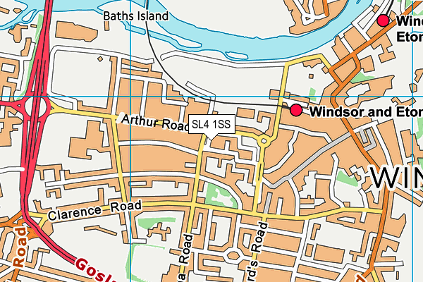 SL4 1SS map - OS VectorMap District (Ordnance Survey)