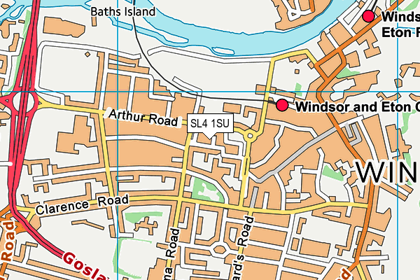 SL4 1SU map - OS VectorMap District (Ordnance Survey)