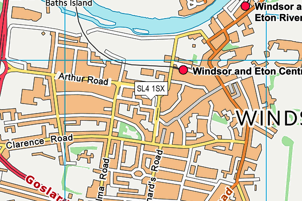 SL4 1SX map - OS VectorMap District (Ordnance Survey)