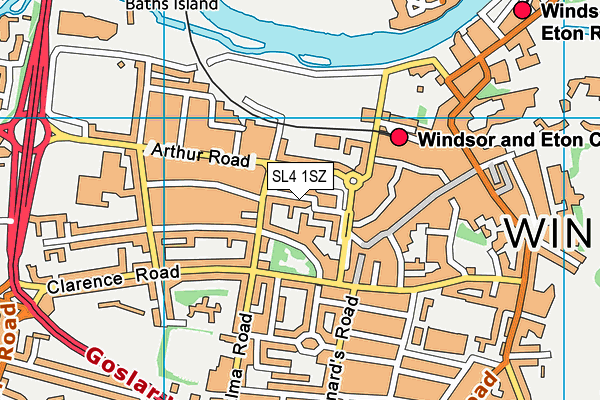 SL4 1SZ map - OS VectorMap District (Ordnance Survey)