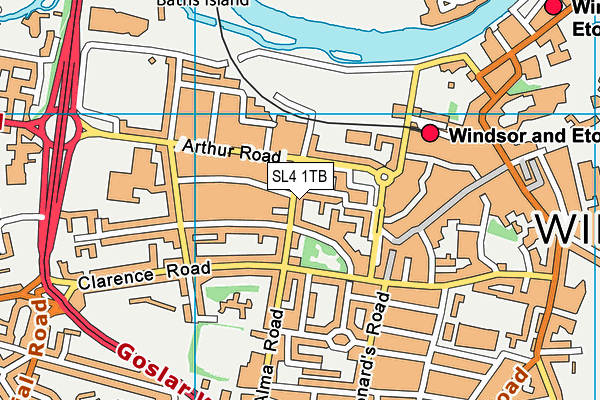 SL4 1TB map - OS VectorMap District (Ordnance Survey)