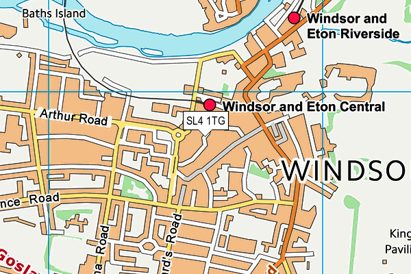 SL4 1TG map - OS VectorMap District (Ordnance Survey)