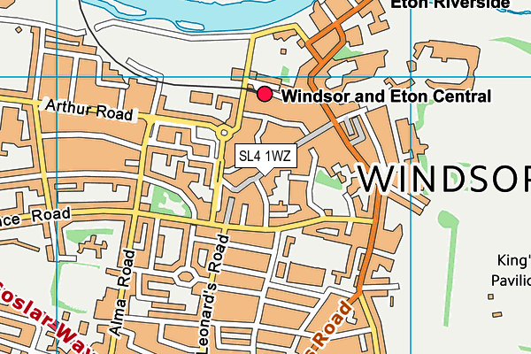 SL4 1WZ map - OS VectorMap District (Ordnance Survey)