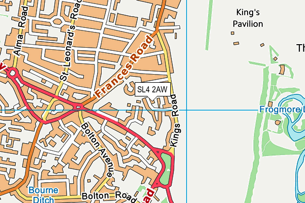SL4 2AW map - OS VectorMap District (Ordnance Survey)