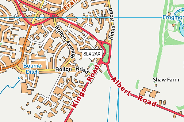 SL4 2AX map - OS VectorMap District (Ordnance Survey)