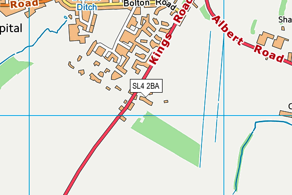 SL4 2BA map - OS VectorMap District (Ordnance Survey)