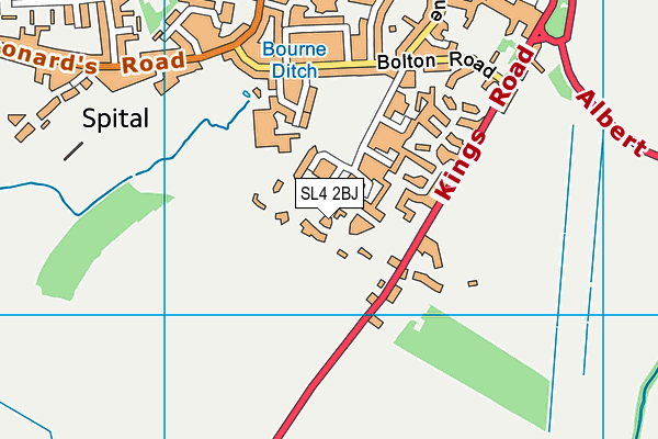 SL4 2BJ map - OS VectorMap District (Ordnance Survey)