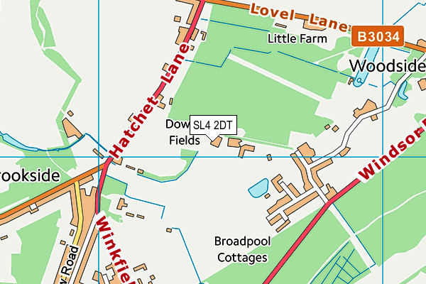 SL4 2DT map - OS VectorMap District (Ordnance Survey)