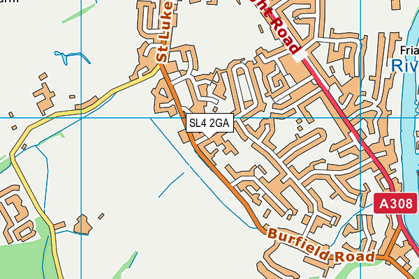 SL4 2GA map - OS VectorMap District (Ordnance Survey)