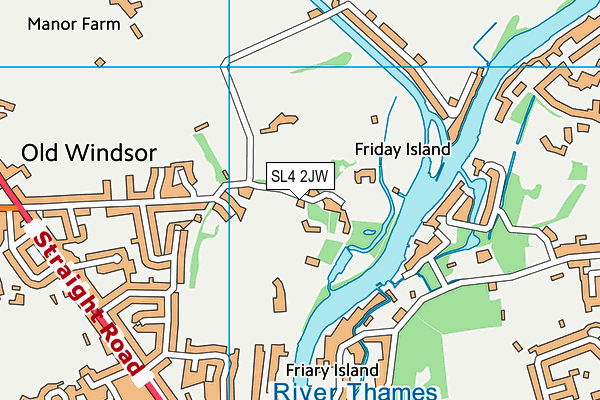 SL4 2JW map - OS VectorMap District (Ordnance Survey)