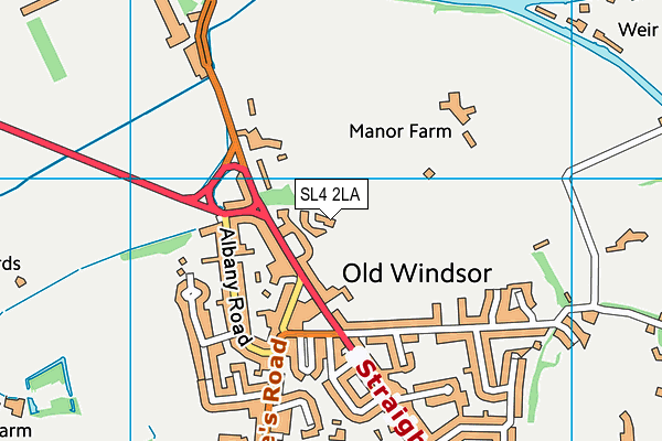 SL4 2LA map - OS VectorMap District (Ordnance Survey)