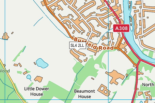 SL4 2LL map - OS VectorMap District (Ordnance Survey)