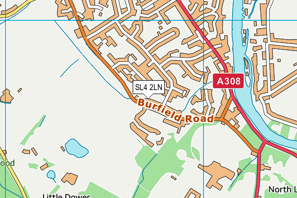 SL4 2LN map - OS VectorMap District (Ordnance Survey)