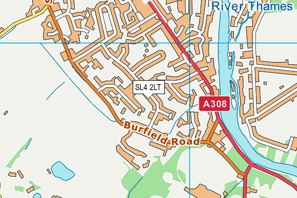 SL4 2LT map - OS VectorMap District (Ordnance Survey)