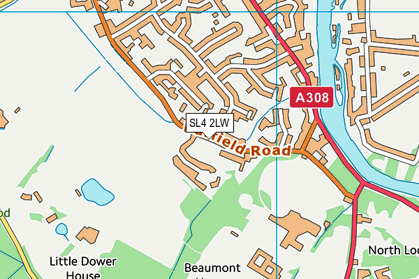SL4 2LW map - OS VectorMap District (Ordnance Survey)