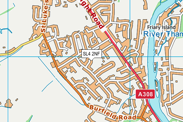 SL4 2NF map - OS VectorMap District (Ordnance Survey)