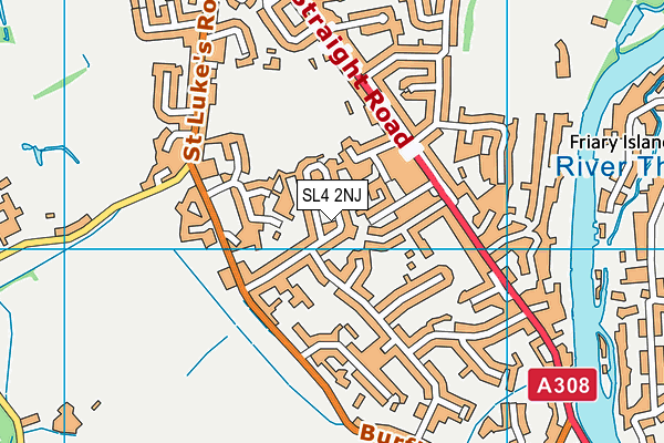 SL4 2NJ map - OS VectorMap District (Ordnance Survey)