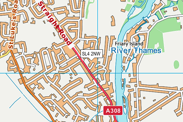 SL4 2NW map - OS VectorMap District (Ordnance Survey)