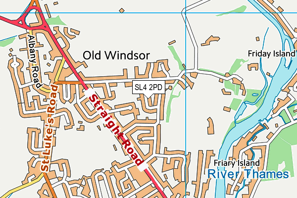 SL4 2PD map - OS VectorMap District (Ordnance Survey)