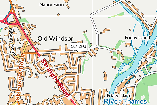 SL4 2PG map - OS VectorMap District (Ordnance Survey)