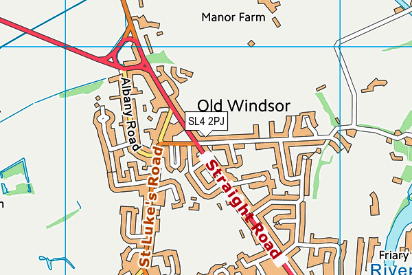 SL4 2PJ map - OS VectorMap District (Ordnance Survey)