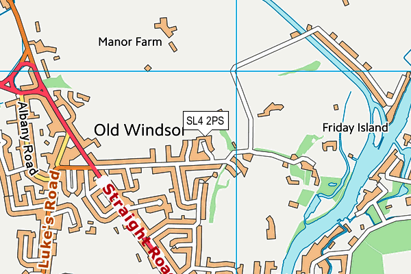 SL4 2PS map - OS VectorMap District (Ordnance Survey)